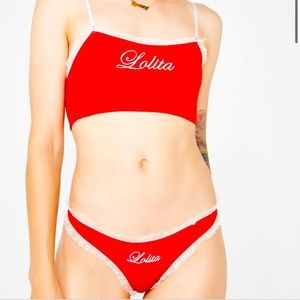Dolls Kill LOLITA LINGERIE SET (RED)